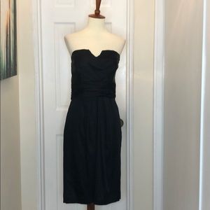 White House Black Market Strapless Pleated dress